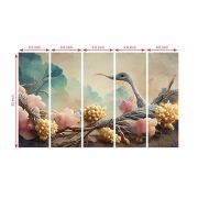 Olive Tree Large Canvas Painting for Wall Decoration Picture Split Panels Art Decor Set of 5 Canvas Paintings