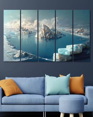 Olive Tree Scenary Large Canvas Painting for Wall Decoration Picture Split Panels Art Decor Set of 5 Canvas Paintings