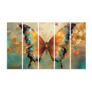 Olive Tree Butterfly Large Canvas Painting for Wall Decoration Picture Split Panels Art Decor Set of 5 Canvas Paintings