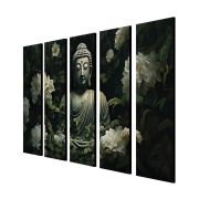 Olive Tree Large Canvas Painting for Wall Decoration Picture Split Panels Art Decor Set of 5 Gautam Buddha Canvas Paintings