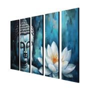 Olive Tree Large Canvas Painting for Wall Decoration Picture Split Panels Art Decor Set of 5 Canvas Gautam Buddha Paintings