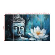 Olive Tree Large Canvas Painting for Wall Decoration Picture Split Panels Art Decor Set of 5 Canvas Gautam Buddha Paintings