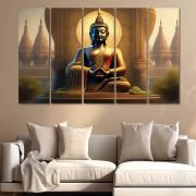 Olive Tree Large Canvas Painting for Wall Decoration Picture Split Panels Art Decor Set of 5 Canvas Buddha Paintings