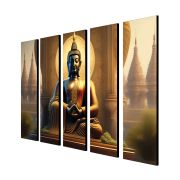 Olive Tree Large Canvas Painting for Wall Decoration Picture Split Panels Art Decor Set of 5 Canvas Buddha Paintings