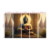 Olive Tree Large Canvas Painting for Wall Decoration Picture Split Panels Art Decor Set of 5 Canvas Buddha Paintings