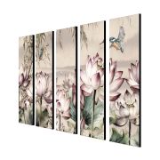 Olive Tree Large Canvas Painting for Wall Decoration Picture Split Panels Art Decor Set of 5 Flowers Canvas Paintings