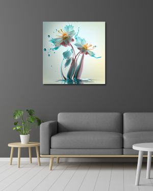 Olive TreeWooden Wall Art  Canvas Painting for Home, Bedroom & Living Room|Engineered Wood Frame|Modern Stylish Hanging Wall Art Painting for Wall Decoration|24 x 24 inch Multicolour