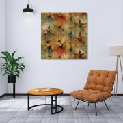 Olive TreeWooden Wall Art  Canvas Painting for Home, Bedroom & Living Room|Engineered Wood Frame|Modern Stylish Hanging Wall Art Painting for Wall Decoration|24 x 24 inch Multicolour