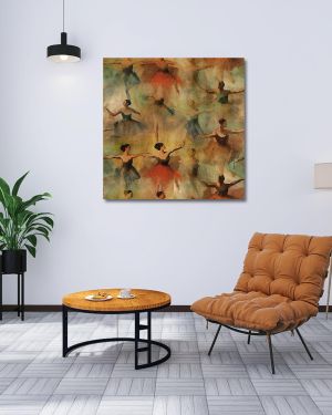 Olive TreeWooden Wall Art  Canvas Painting for Home, Bedroom & Living Room|Engineered Wood Frame|Modern Stylish Hanging Wall Art Painting for Wall Decoration|24 x 24 inch Multicolour