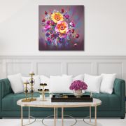 Olive TreeWooden Wall Art Canvas Painting for Home, Bedroom & Living Room|Engineered Wood Frame|Modern Stylish Hanging Wall Art Painting for Wall Decoration|24 x 24 inch Multicolour