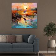 Olive TreeWooden Wall Art Canvas Painting for Home, Bedroom & Living Room|Engineered Wood Frame|Modern Stylish Hanging Wall Art Painting for Wall Decoration|24 x 24 inch Multicolour