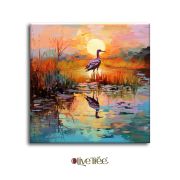 Olive TreeWooden Wall Art Canvas Painting for Home, Bedroom & Living Room|Engineered Wood Frame|Modern Stylish Hanging Wall Art Painting for Wall Decoration|24 x 24 inch Multicolour
