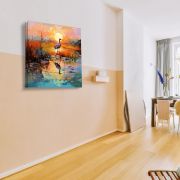 Olive TreeWooden Wall Art Canvas Painting for Home, Bedroom & Living Room|Engineered Wood Frame|Modern Stylish Hanging Wall Art Painting for Wall Decoration|24 x 24 inch Multicolour