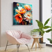Olive TreeWooden Wall Art Canvas Painting for Home, Bedroom & Living Room|Engineered Wood Frame|Modern Stylish Hanging Wall Art Painting for Wall Decoration|24 x 24 inch Multicolour