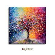 Olive TreeWooden Wall Art Canvas Painting for Home, Bedroom & Living Room|Engineered Wood Frame|Modern Stylish Hanging Wall Art Painting for Wall Decoration|24 x 24 inch Multicolour