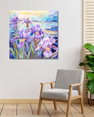 Olive TreeWooden Wall Art  Canvas Painting for Home, Bedroom & Living Room|Engineered Wood Frame|Modern Stylish Hanging Wall Art Painting for Wall Decoration|24 x 24 inch Multicolour