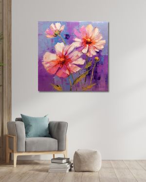 Olive TreeWooden Wall Art  Canvas Painting for Home, Bedroom & Living Room|Engineered Wood Frame|Modern Stylish Hanging Wall Art Painting for Wall Decoration|24 x 24 inch Multicolour