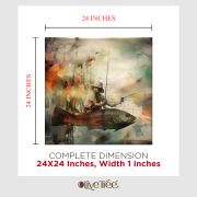 Wooden Wall Art Canvas Painting