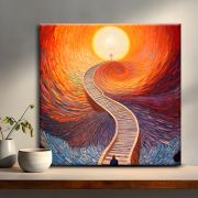 Wooden Wall Art Canvas Painting