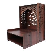 Beautiful Wooden Pooja Stand (Walnut)