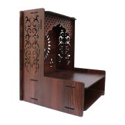 Beautiful Wooden Pooja Stand (Walnut)