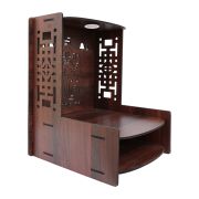 Olive TreeBeautiful Wooden Pooja Stand (Walnut)