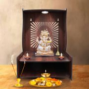 Beautiful Wooden Pooja Stand (Walnut)