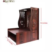 Beautiful Wooden Pooja Stand (Walnut)