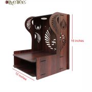 Beautiful Wooden Pooja Stand (Walnut)