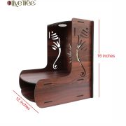 Olive TreeBeautiful Wooden Pooja Stand ( Walnut)