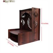 Beautiful Wooden Pooja Stand (Walnut)