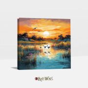 Wooden Wall Art Canvas Painting for Home