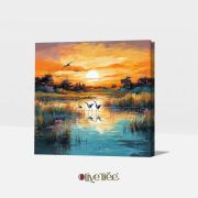 Wooden Wall Art Canvas Painting for Home